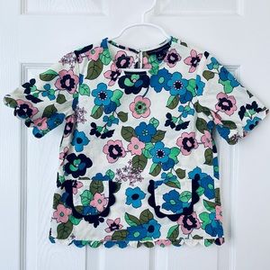 Girls Flowery Victoria Beckham Blouse